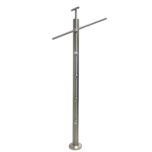 Słupek Łączeniowy Ø 42,4 x 1060 mm 2 x 5 Uchwytów Osiowych Ø 12 mm AISI 304 Balustrada Poręcz